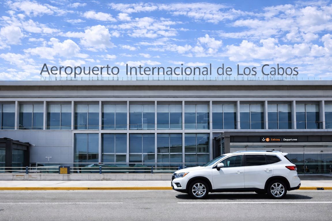 Los Cabos International Airport terminal building on a sunny day